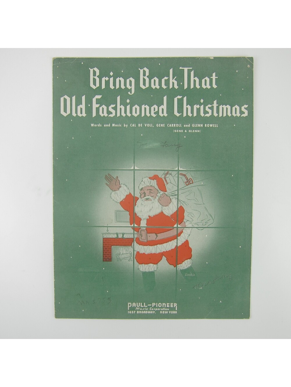 Sheet Music Bring Back That Old Fashioned Christmas Santa Cover Vintage 1942